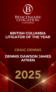Benchmark Litigation Canada names Craig Dennis BC Litigator of the Year 2025